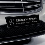 Kennzeicheneinleger/Miniletter - Autohaus Name & Slogan mit Mercedes-Benz Logo