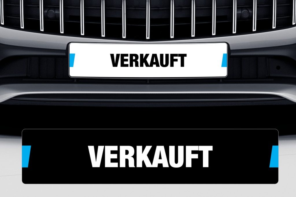 Kennzeicheneinleger - Verkauft Schild
