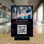 "Karriere & Ausbildung" QR-Code Tischaufsteller aus Acrylglas